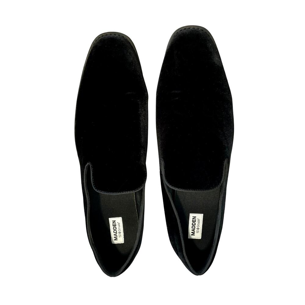 Steve Madden Ortholite Lined Black Soft Velvet Slip-On Formal Loafers Men’s 14M